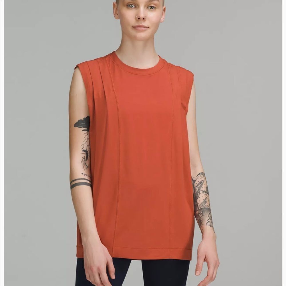 Lululemon Modal Pleated Shoulder Tank Top size 4